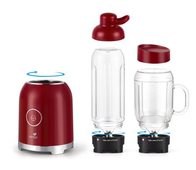 Blender Smoothie Portable Senya Juicy Delight – 250W – 6 lames inox – 2 bouteilles (500 ml + 600 ml) – Lave-vaisselle – Image 10