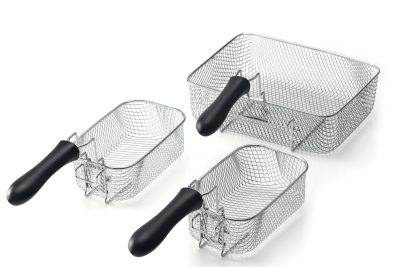 Friteuse électrique inox 5L – 2000W – Température jusqu'à 190°C – 3 paniers (2 petits + 1 grand) – Cuve amovible – Family Fryer – Image 10