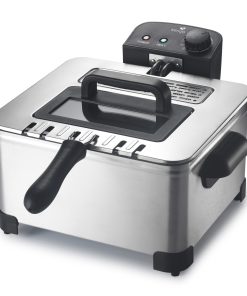 Friteuse électrique inox 5L – 2000W – Température jusqu'à 190°C – 3 paniers (2 petits + 1 grand) – Cuve amovible – Family Fryer – Image 7