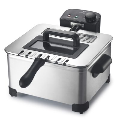 Friteuse électrique inox 5L – 2000W – Température jusqu'à 190°C – 3 paniers (2 petits + 1 grand) – Cuve amovible – Family Fryer – Image 7