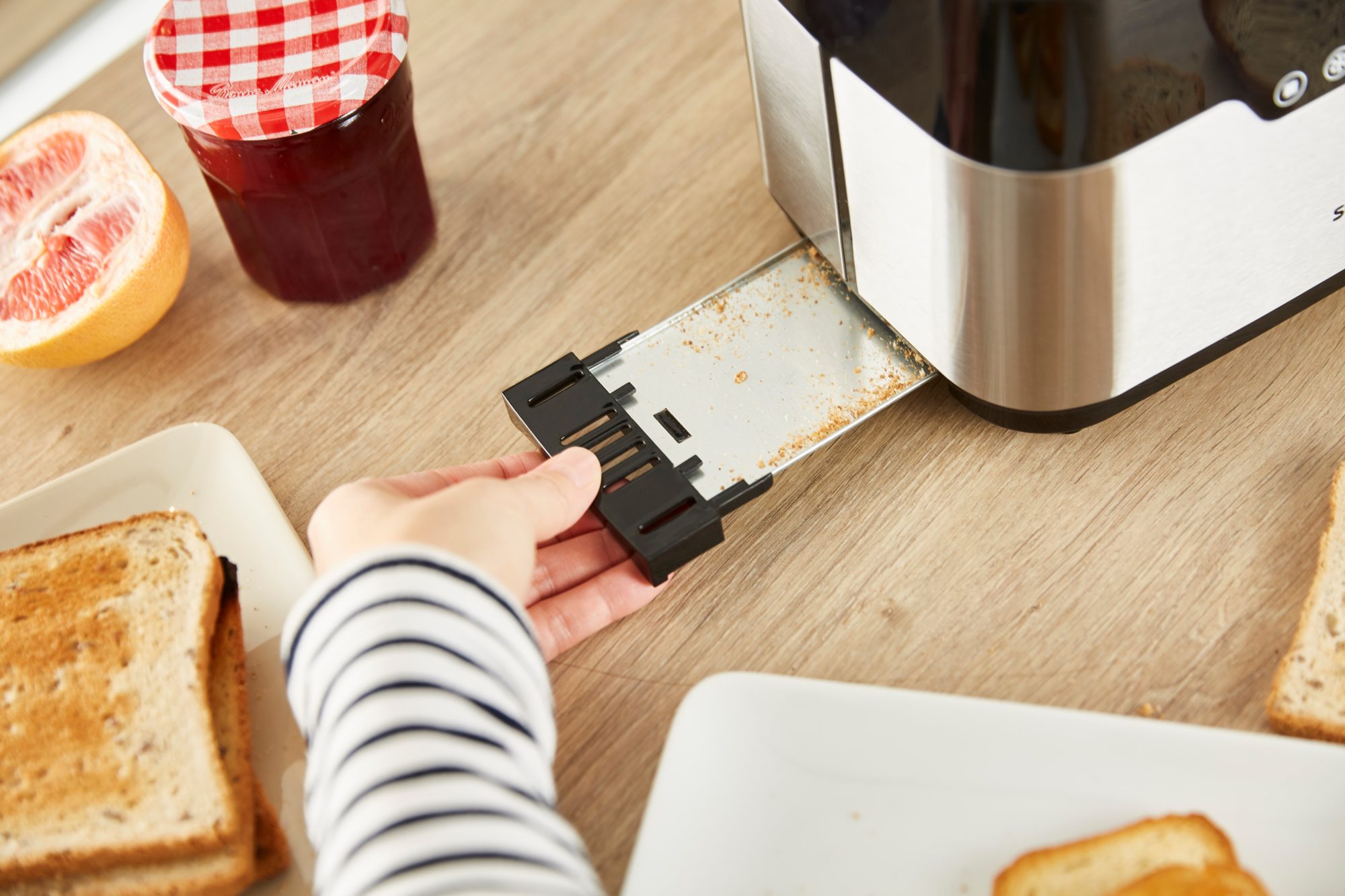 Grille-pain tactile 2 larges fentes inox Smart Toaster – Image 4