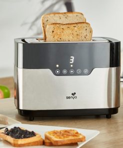 Grille-pain tactile 2 larges fentes inox Smart Toaster