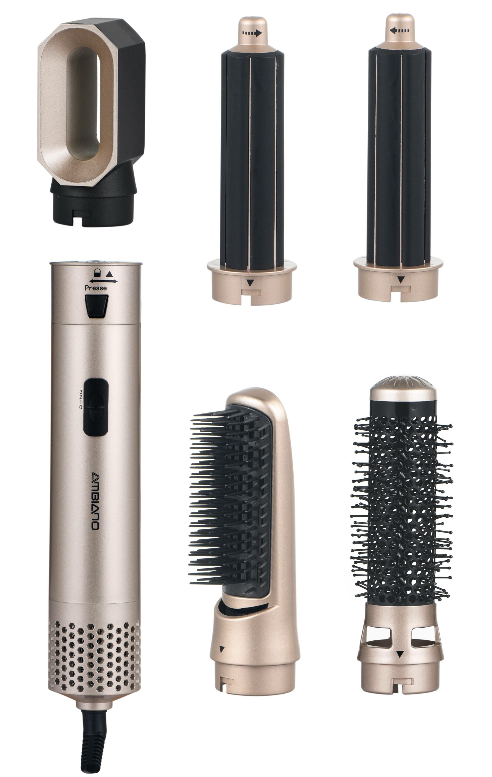 Multistyler lisseur-boucleur électrique 5 en 1 Champagne Ambiano – Image 2