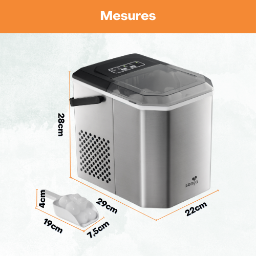 Machine à glaçons Ice Cool – Glaçons en 6 min – 12kg/24h – 2 tailles - Idéale apéros, cocktails et été – Image 11
