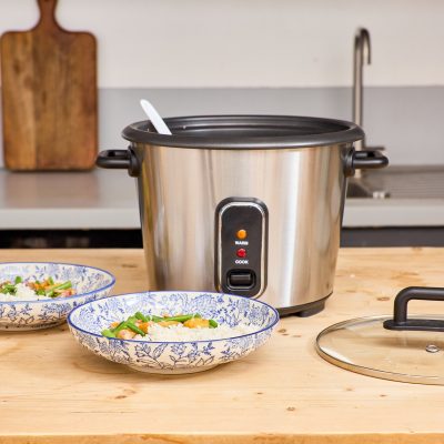 Cuiseur à riz automatique avec panier vapeur - Perfect Rice - 1,8L 700W, maintien au chaud, cuve inox jusqu'à 1,5 kg de riz cru – Image 7