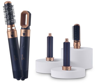 Brosse Soufflante 5 en 1 Air Styler & Sèche-cheveux : lissage, séchage, boucle, brushing 1000W Hair Designer SYWB-HS012N - Bleu