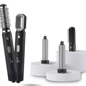 Brosse Soufflante 5 en 1 Air Styler & Sèche-cheveux : lissage, séchage, boucle, brushing 1000W Hair Designer SYWB-HS012N