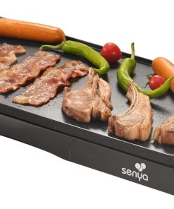 Plancha électrique Senya Plancha Time – 2200W – Surface XL 50,8 x 25,4 cm – Jusqu'à 8 personnes – Antiadhésif effet pierre