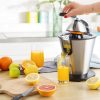 Presse agrumes électrique, bras levier, en acier inoxydable, 0.7L
