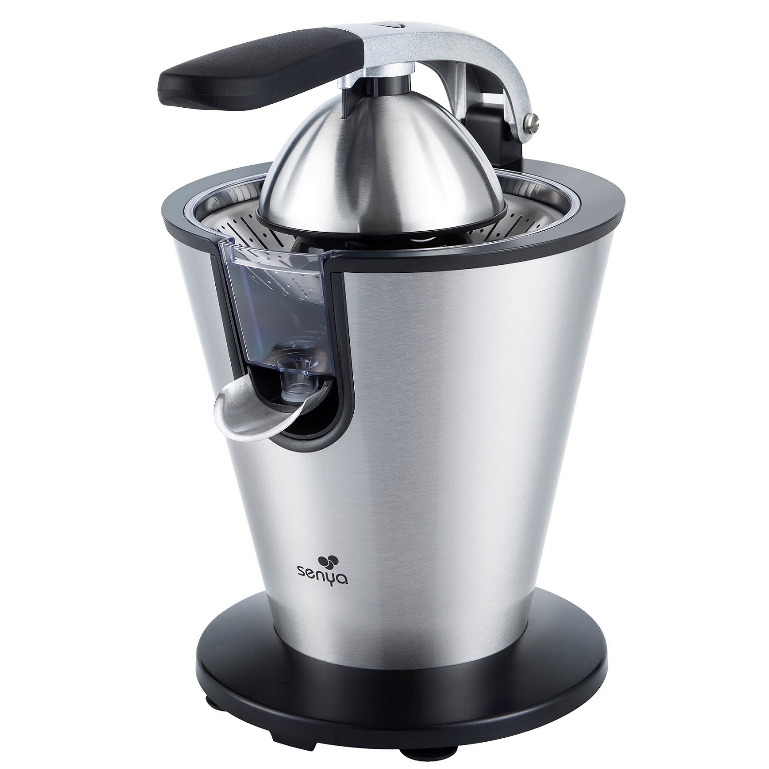 Presse agrumes électrique, bras levier, en acier inoxydable, 0.7L – Image 3