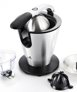 Presse agrumes électrique, bras levier, en acier inoxydable, 0.7L – Image 5
