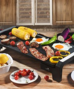 Alternative view of Plancha électrique Senya Plancha Time 2200W – Plaque XL 50,8 x 25,4 cm – Thermostat 80-250°C – Fonte d'aluminium – Sonde détachable – Plaque immergeable