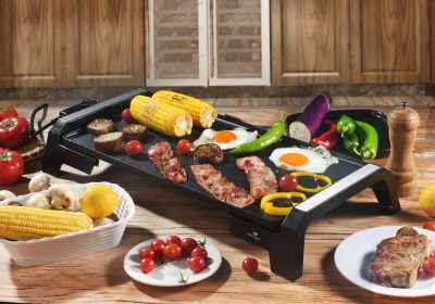 Alternative view of Plancha électrique Senya Plancha Time 2200W – Plaque XL 50,8 x 25,4 cm – Thermostat 80-250°C – Fonte d'aluminium – Sonde détachable – Plaque immergeable