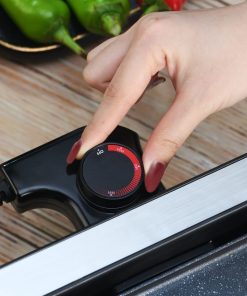 Plancha électrique Senya Plancha Time 2200W – Plaque XL 50,8 x 25,4 cm – Thermostat 80-250°C – Fonte d'aluminium – Sonde détachable – Plaque immergeable – Image 7
