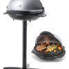 Barbecue électrique Senya – 2400W – 2-en-1 sur pieds ou de table – Diamètre 40 cm – Couvercle inclus – Sans charbon