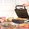 Gaufrier, Appareil à Croques 2 en 1 Duo Waffles