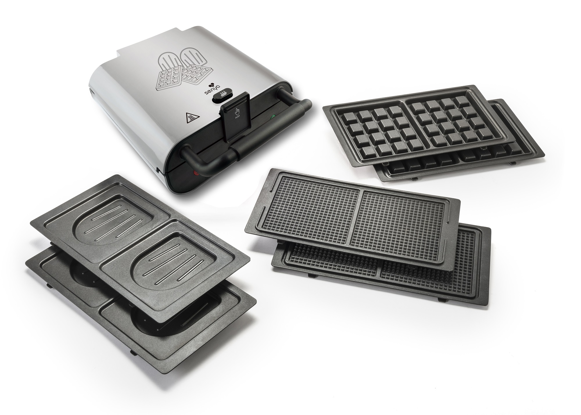 Gaufrier Senya Multi Waffles 3-en-1 : Gaufres, Croques Monsieur, Gaufrettes Maison – Image 2