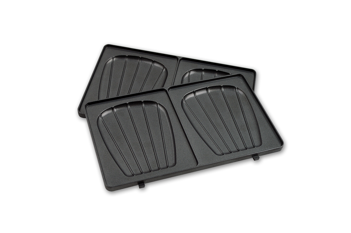 Lot de 2 plaques pour croque monsieur - Gaufrier Waffle Party