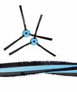 Ensemble brosse centrale et 2 brosses rotatives latérales – Aspirateur robot