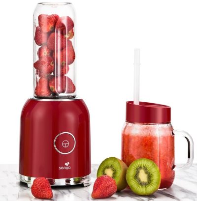 Blender Smoothie Portable Senya Juicy Delight – 250W – 6 lames inox – 2 bouteilles (500 ml + 600 ml) – Lave-vaisselle – Image 3