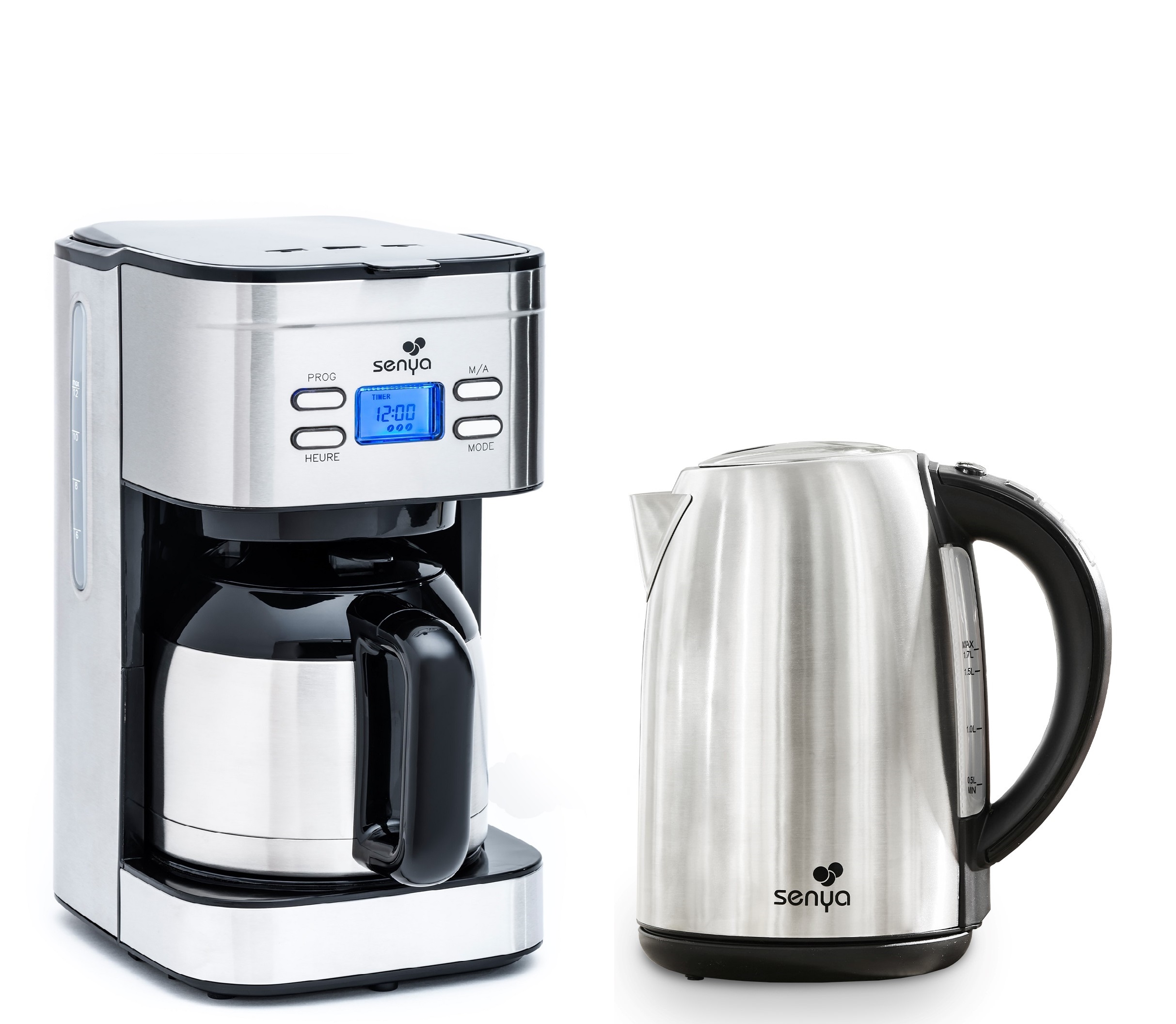 Set petit déjeuner Cafetière programmable et Bouilloire électrique