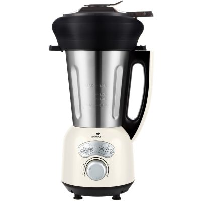 Blender chauffant Cook&Ice et son panier vapeur en silicone - Crème