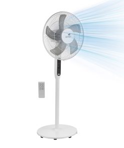 Ventilateur sur pied silencieux Silence & Cool – Ventilateur avec pales 16 pouces, 3 modes de ventilation et télécommande