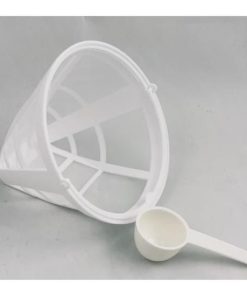Filtre et cuillère blanche - Compatibles avec toutes les Cafetières