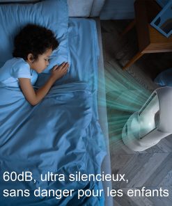 Ventilateur colonne silencieux Fresh Air - 2 en 1 : Purificateur d’air HEPA et ventilateur rafraichisseur avec télécommande – Image 4